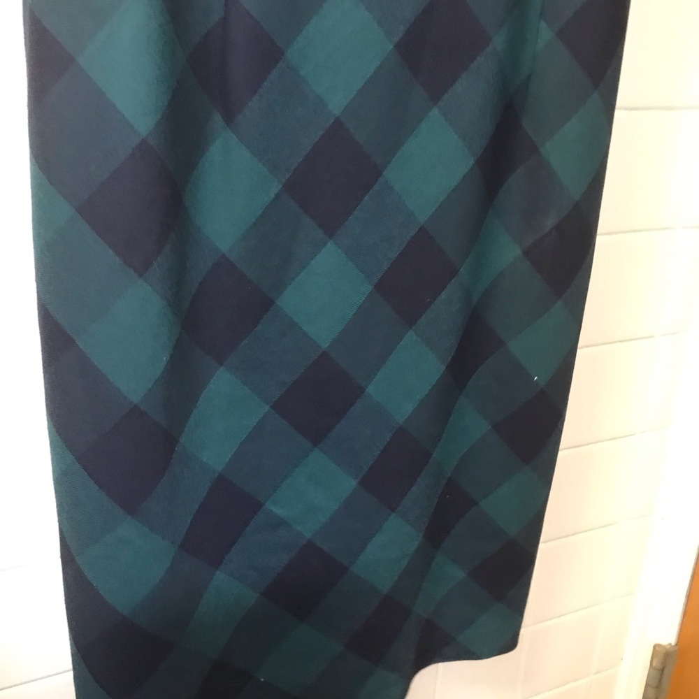 Brooks Brothers Sleeveless Navy/ Teal Check Sheath Dress - Picture 2 of 6